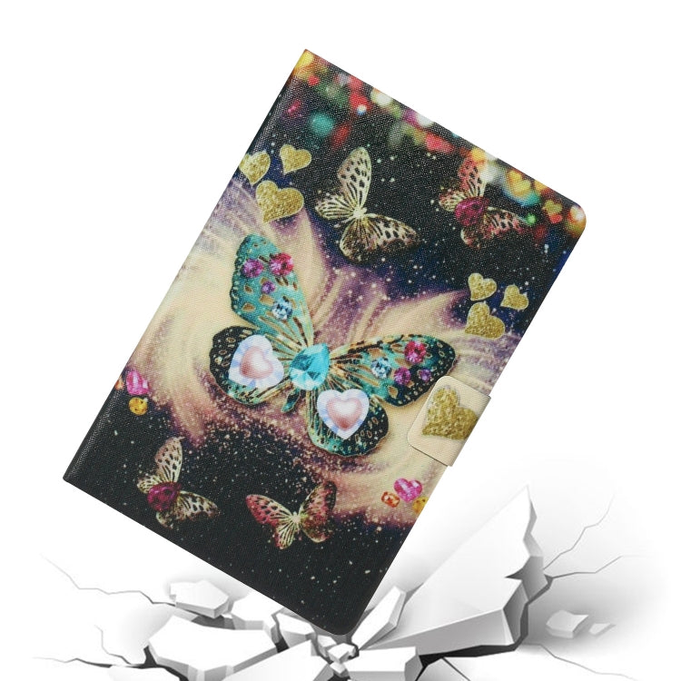 For 10 inch Tablet PC Universal Coloured Drawing Pattern Horizontal Flip Leather Case with Holder & Card Slot(Butterflies) - 10 - 11 inch by PMC TechLife | Online Shopping South Africa | PMC TechLife | Buy Now Pay Later Mobicred