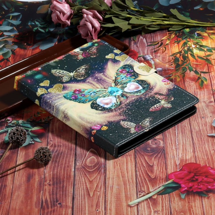 For 10 inch Tablet PC Universal Coloured Drawing Pattern Horizontal Flip Leather Case with Holder & Card Slot(Butterflies) - 10 - 11 inch by PMC TechLife | Online Shopping South Africa | PMC TechLife | Buy Now Pay Later Mobicred