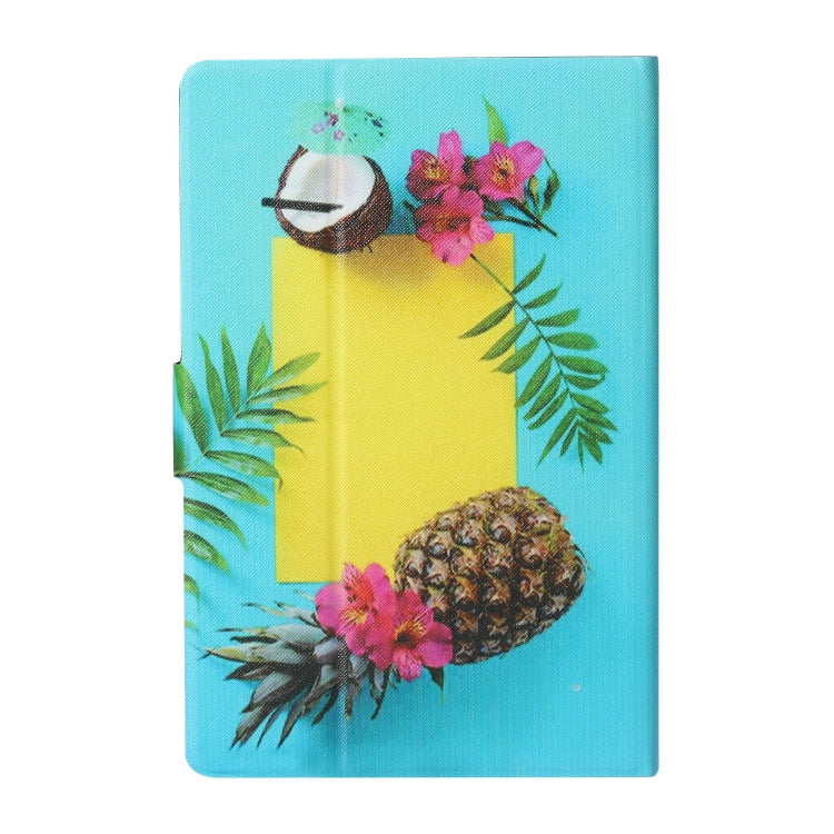 For 10 inch Tablet PC Universal Coloured Drawing Pattern Horizontal Flip Leather Case with Holder & Card Slot(Pineapple) - 10 - 11 inch by PMC TechLife | Online Shopping South Africa | PMC TechLife | Buy Now Pay Later Mobicred