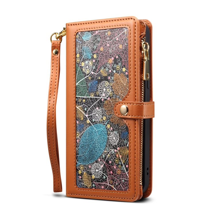 For Google Pixel 7 Pro 5G ESEBLE Star Series Lanyard Zipper Wallet RFID Leather Case(Brown) - Google Cases by ESEBLE | Online Shopping South Africa | PMC TechLife | Buy Now Pay Later Mobicred