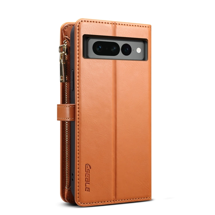 For Google Pixel 7 Pro 5G ESEBLE Star Series Lanyard Zipper Wallet RFID Leather Case(Brown) - Google Cases by ESEBLE | Online Shopping South Africa | PMC TechLife | Buy Now Pay Later Mobicred