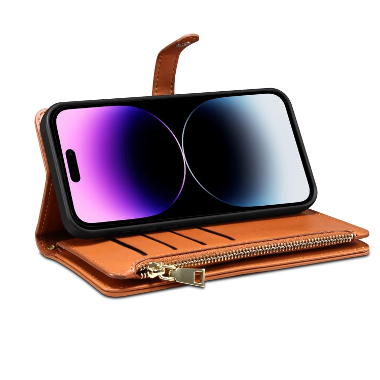 For Google Pixel 7 Pro 5G ESEBLE Star Series Lanyard Zipper Wallet RFID Leather Case(Brown) - Google Cases by ESEBLE | Online Shopping South Africa | PMC TechLife | Buy Now Pay Later Mobicred