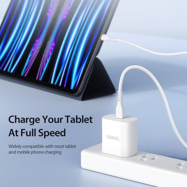 DUZZONA T6 PD 25W USB-C/Type-C Single Port Travel Charger,EU Plug(White) - USB Charger by DUZZONA | Online Shopping South Africa | PMC TechLife | Buy Now Pay Later Mobicred