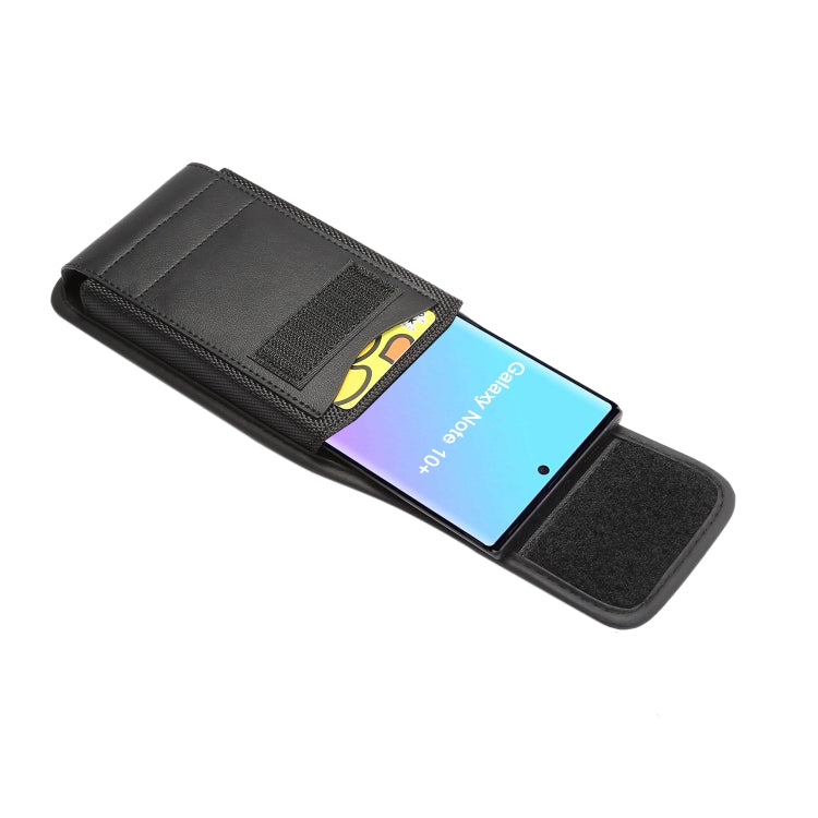 For 5.5-6.3 inch Universal Nylon Cloth Mobile Phone Waist Bag with Card Slot(Black) -  by PMC Jewellery | Online Shopping South Africa | PMC Jewellery | Buy Now Pay Later Mobicred