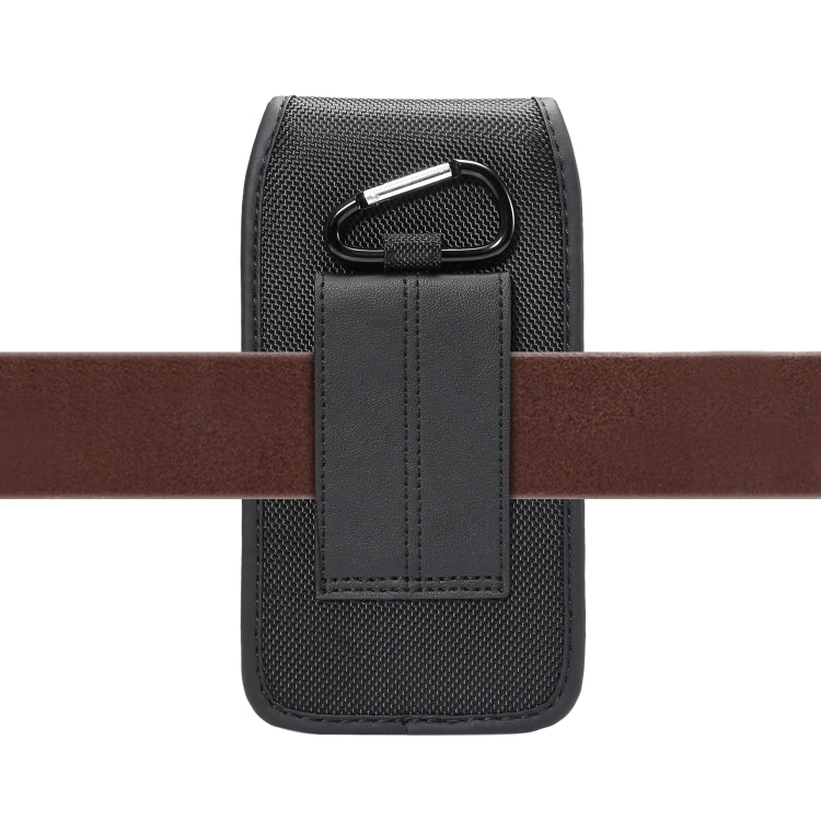 For 6.4-6.9 inch Universal Nylon Cloth Mobile Phone Waist Bag with Card Slot(Black) -  by PMC TechLife | Online Shopping South Africa | PMC TechLife | Buy Now Pay Later Mobicred