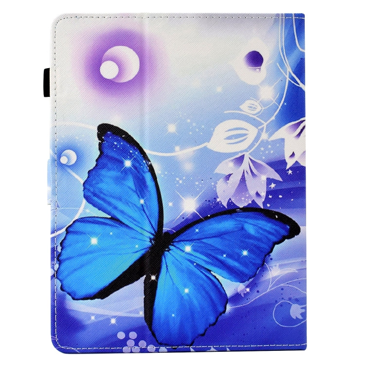 For 10 inch Tablet Electric Pressed TPU Leather Tablet Case(Blue Butterfly) - 10 - 11 inch by PMC TechLife | Online Shopping South Africa | PMC TechLife | Buy Now Pay Later Mobicred