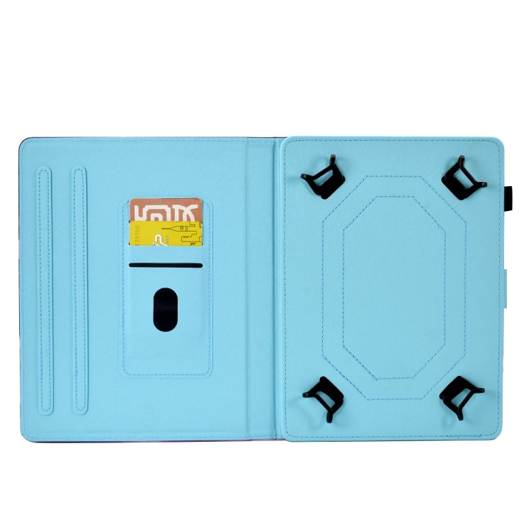 For 10 inch Tablet Electric Pressed TPU Leather Tablet Case(Blue Butterfly) - 10 - 11 inch by PMC TechLife | Online Shopping South Africa | PMC TechLife | Buy Now Pay Later Mobicred