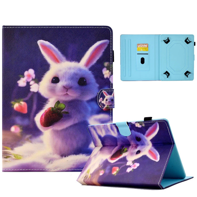 For 10 inch Tablet Electric Pressed TPU Leather Tablet Case(Strawberry Bunny) - 10 - 11 inch by PMC TechLife | Online Shopping South Africa | PMC TechLife | Buy Now Pay Later Mobicred