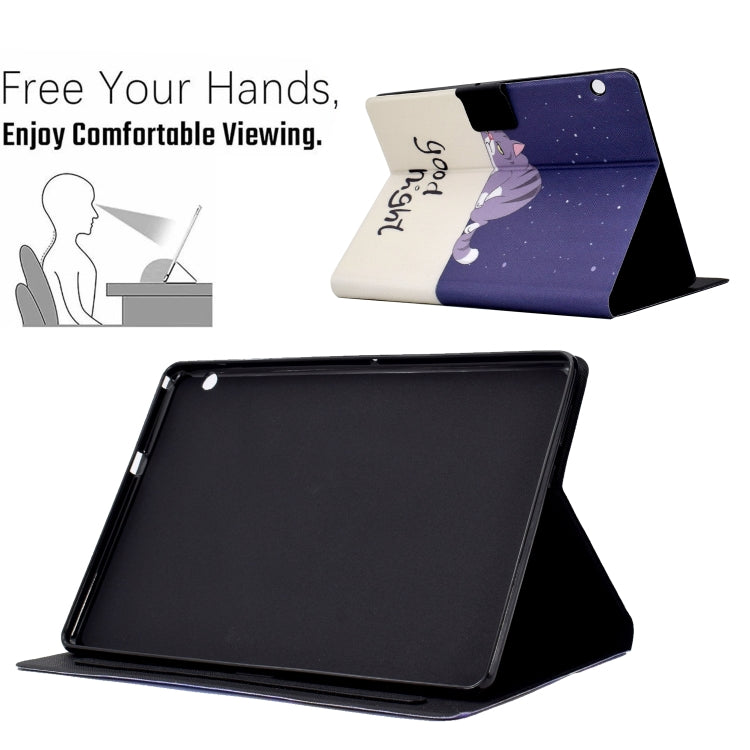 For Huawei MediaPad T5 Electric Pressed TPU Leather Tablet Case(Lazy Cat) - Huawei by PMC TechLife | Online Shopping South Africa | PMC TechLife | Buy Now Pay Later Mobicred