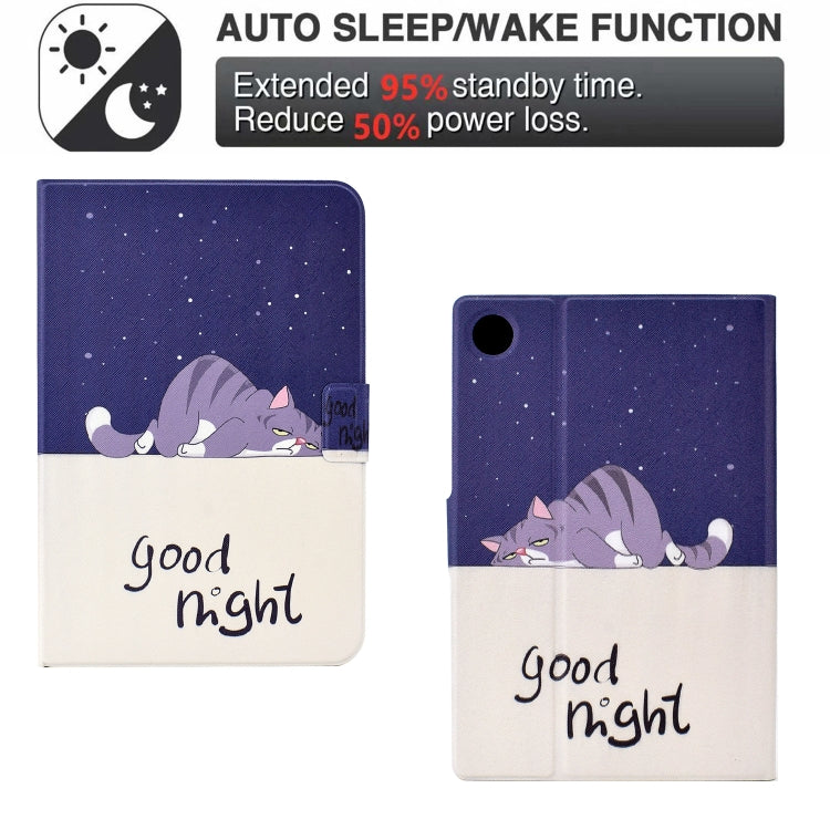 For Huawei MatePad T 10 / T 10s Electric Pressed TPU Leather Tablet Case(Lazy Cat) - Huawei by PMC TechLife | Online Shopping South Africa | PMC TechLife | Buy Now Pay Later Mobicred