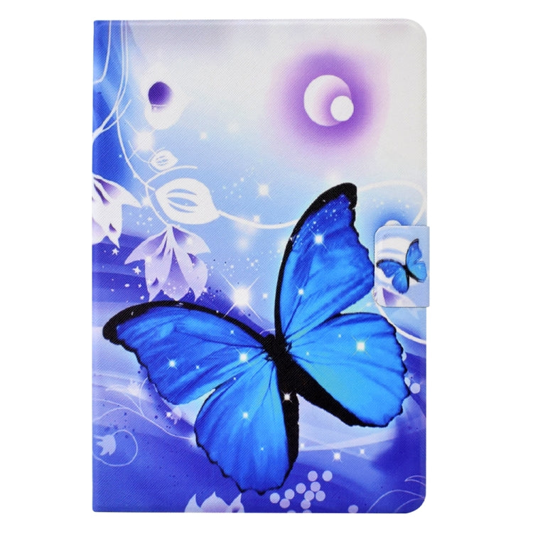 For Amazon Kindle Fire HD 10 2021 Electric Pressed TPU Smart Leather Tablet Case(Blue Butterfly) - Amazon by PMC TechLife | Online Shopping South Africa | PMC TechLife | Buy Now Pay Later Mobicred