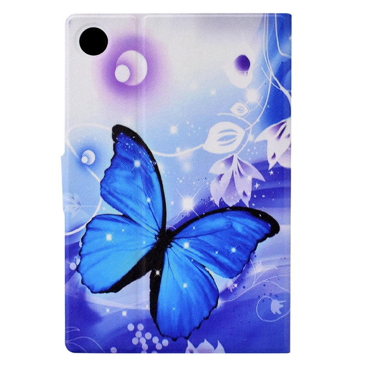 For Lenovo Tab M10 Plus 3rd Gen Electric Pressed TPU Smart Leather Tablet Case(Blue Butterfly) - Lenovo by PMC TechLife | Online Shopping South Africa | PMC TechLife | Buy Now Pay Later Mobicred