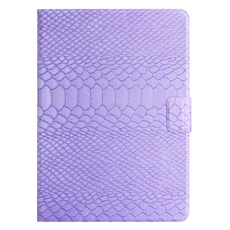 For Lenovo Tab M10 HD 2nd Gen Solid Color Crocodile Texture Leather Smart Tablet Case(Purple) - Lenovo by PMC TechLife | Online Shopping South Africa | PMC TechLife | Buy Now Pay Later Mobicred