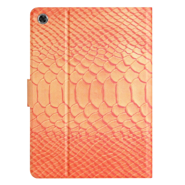 For Lenovo Tab M10 3rd Gen Solid Color Crocodile Texture Leather Smart Tablet Case(Orange) - Lenovo by PMC TechLife | Online Shopping South Africa | PMC TechLife | Buy Now Pay Later Mobicred