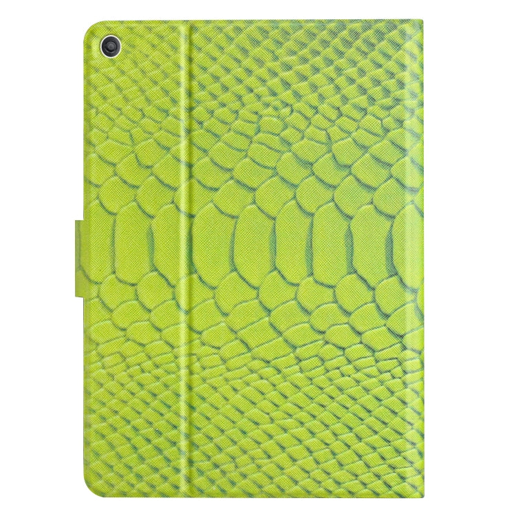 For Amazon Kindle Fire HD 10 2019/2017/2015 Solid Color Crocodile Texture Leather Smart Tablet Case(Green) - Amazon by PMC TechLife | Online Shopping South Africa | PMC TechLife | Buy Now Pay Later Mobicred