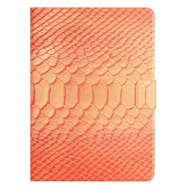For Amazon Kindle Fire HD 10 2021 Solid Color Crocodile Texture Leather Smart Tablet Case(Orange) - Amazon by PMC TechLife | Online Shopping South Africa | PMC TechLife | Buy Now Pay Later Mobicred