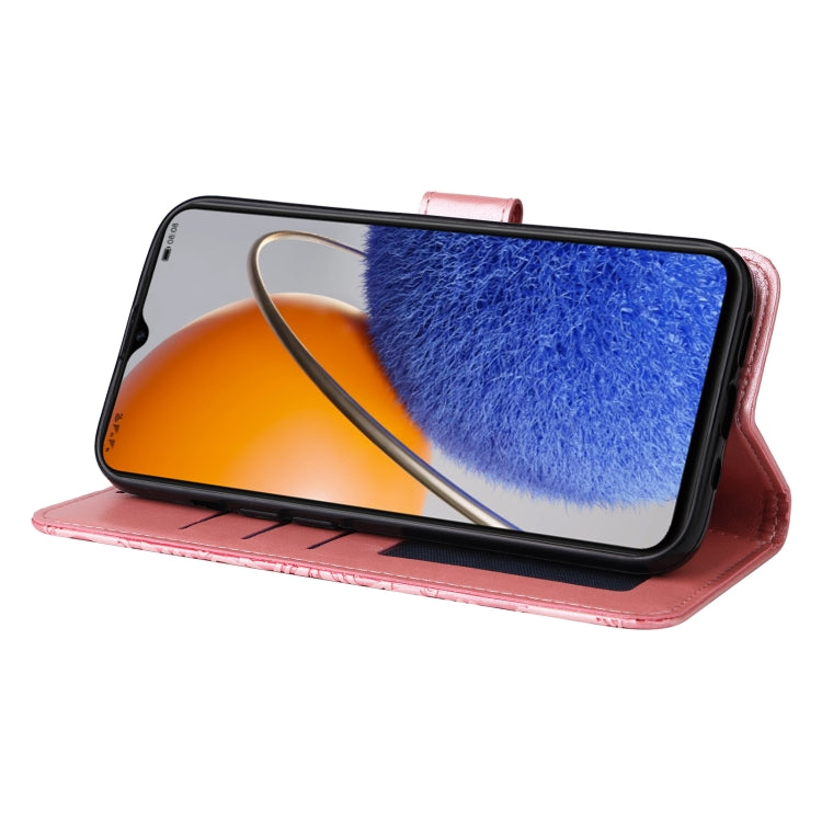 For Huawei nova Y61 Embossed Sunflower Leather Phone Case(Rose Gold) - Huawei Cases by PMC TechLife | Online Shopping South Africa | PMC TechLife