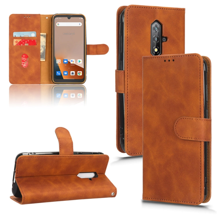For Blackview BV5200 Skin Feel Magnetic Flip Leather Phone Case(Brown) - More Brand by PMC TechLife | Online Shopping South Africa | PMC TechLife | Buy Now Pay Later Mobicred