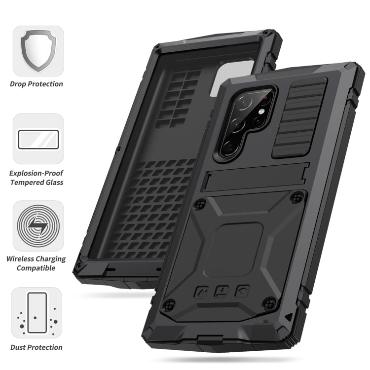For Samsung Galaxy S23 Ultra 5G R-JUST Life Waterproof Dustproof Shockproof Phone Case(Black) - Galaxy S23 Ultra 5G Cases by R-JUST | Online Shopping South Africa | PMC TechLife