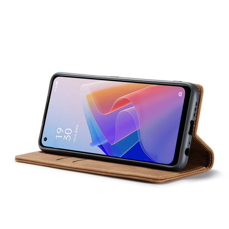 CaseMe 013 Multifunctional Horizontal Flip Leather Phone Case For OPPO Reno7 Z Global/Reno7 Lite Global/Reno8 Lite Global/F21 Pro 5G Global/Reno8 Z Global(Brown) - OPPO Cases by CaseMe | Online Shopping South Africa | PMC Jewellery | Buy Now Pay Later Mobicred