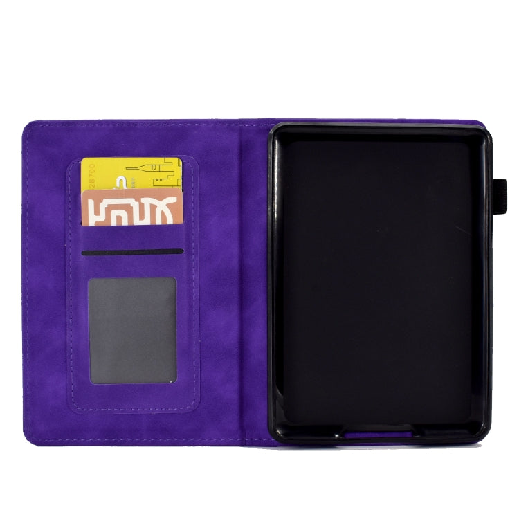 For Amazon Kindle Paperwhite 5 Tower Embossed Leather Smart Tablet Case(Purple) - Amazon by PMC TechLife | Online Shopping South Africa | PMC TechLife | Buy Now Pay Later Mobicred