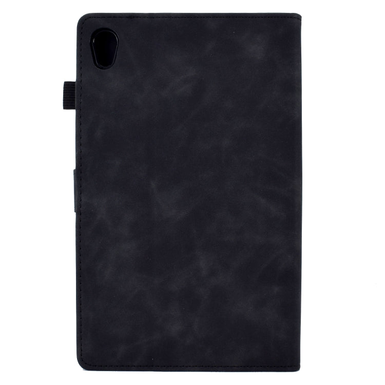 For Lenovo Tab M10 Gen 2 Tower Embossed Leather Smart Tablet Case(Black) - Lenovo by PMC TechLife | Online Shopping South Africa | PMC TechLife | Buy Now Pay Later Mobicred