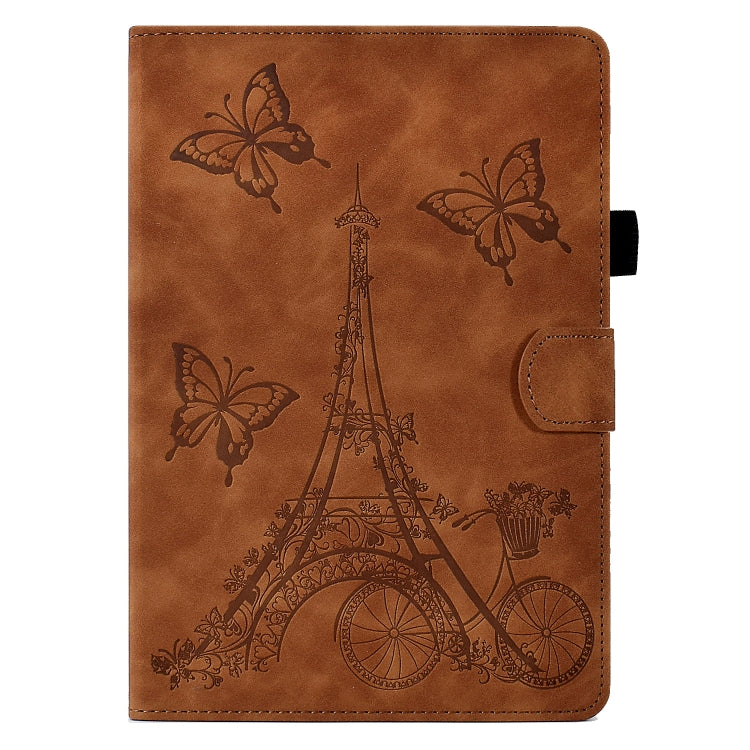 For Lenovo Tab P11 Tower Embossed Leather Smart Tablet Case(Brown) - Lenovo by PMC TechLife | Online Shopping South Africa | PMC TechLife | Buy Now Pay Later Mobicred
