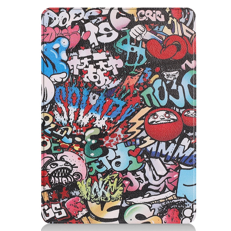 For Microsoft Surface Pro 9 Custer Painted 3-Fold Holder Leather Tablet Case(Graffiti) - Microsoft by PMC TechLife | Online Shopping South Africa | PMC TechLife | Buy Now Pay Later Mobicred