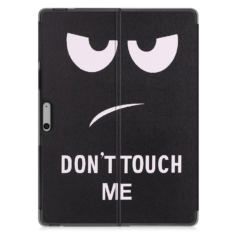 For Microsoft Surface Pro 9 Custer Painted 3-Fold Holder Leather Tablet Case(Big Eye Me) - Microsoft by PMC TechLife | Online Shopping South Africa | PMC TechLife | Buy Now Pay Later Mobicred