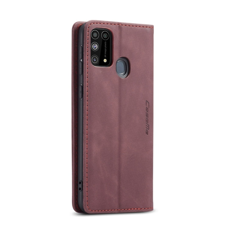 For Galaxy M31 CaseMe-013 Multifunctional Horizontal Flip Leather Case with Card Slot & Holder & Wallet(Wine Red) - free shipping - PMC Jewellery - Order now!