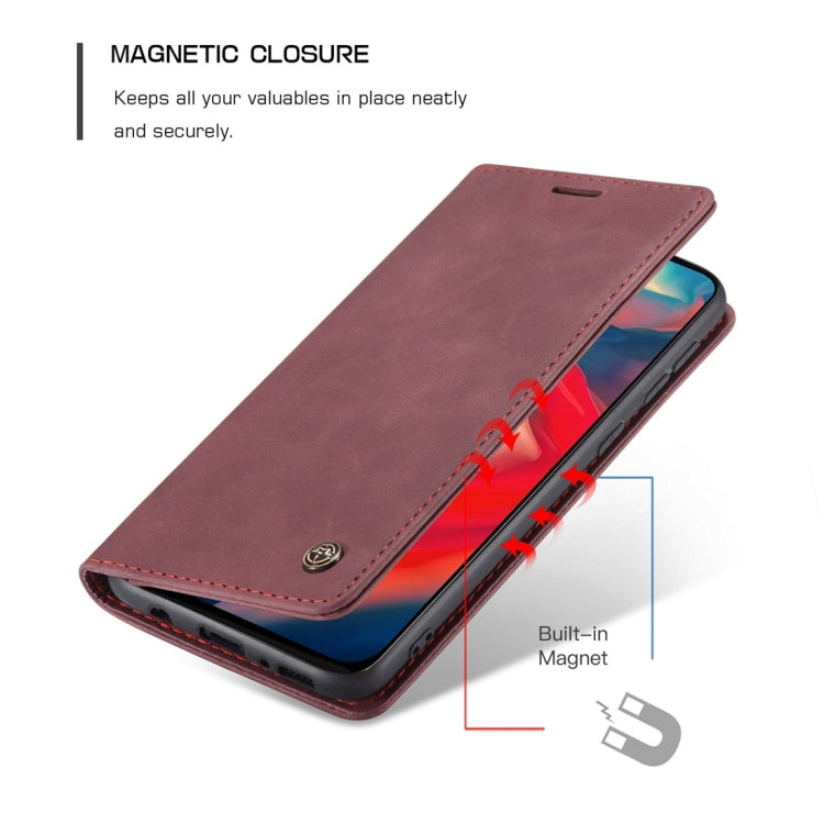 For Galaxy M31 CaseMe-013 Multifunctional Horizontal Flip Leather Case with Card Slot & Holder & Wallet(Wine Red) - free shipping - PMC Jewellery - Order now!