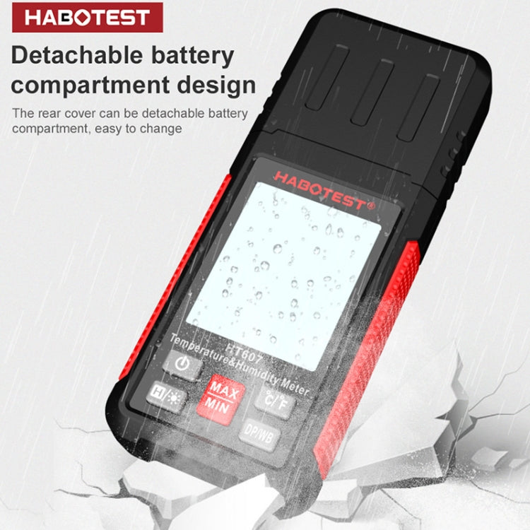 HABOTEST HT607 Portable Handheld Temperature Humidity Tester - Electronic Test by HABOTEST | Online Shopping South Africa | PMC TechLife | Buy Now Pay Later Mobicred