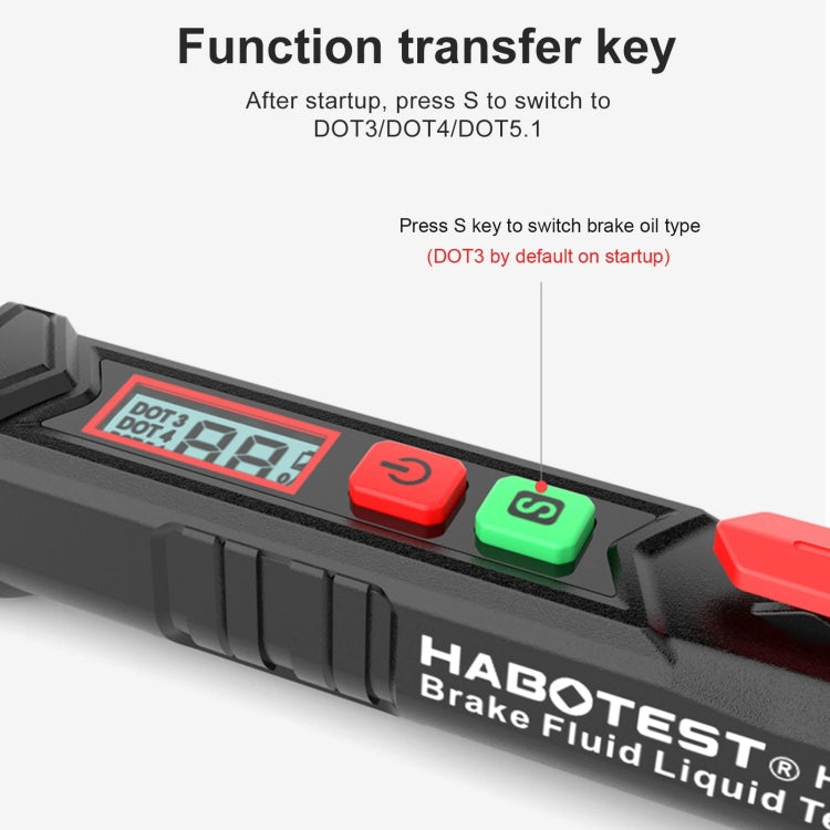HABOTEST HT662 Car Motorcycle Brake Fluid Test Pen - Electronic Test by HABOTEST | Online Shopping South Africa | PMC TechLife | Buy Now Pay Later Mobicred