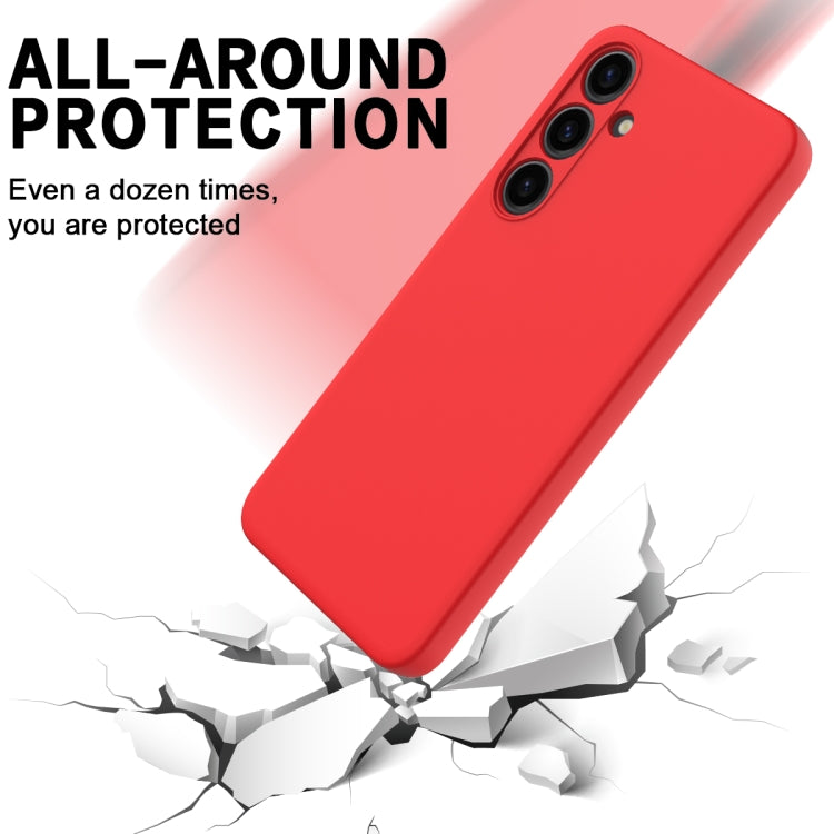 For Samsung Galaxy S24 5G Solid Color Liquid Silicone Dropproof Full Coverage Phone Case(Red) - free shipping - PMC TechLife - Order now!