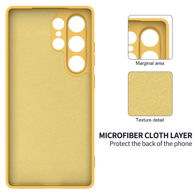 For Samsung Galaxy S25 Ultra Color Liquid Silicone Phone Case(Yellow) - Galaxy S25 Ultra 5G Cases by PMC Jewellery | Online Shopping South Africa | PMC Jewellery | Buy Now Pay Later Mobicred