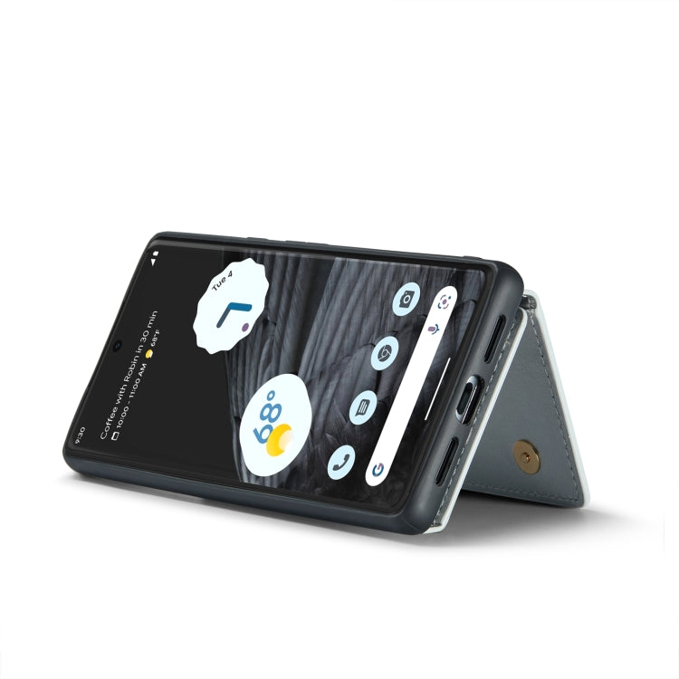 For Google Pixel 7 Pro DG.MING M3 Series Glitter Powder Card Bag Leather Case(Silver) - free shipping - PMC TechLife - Order now!