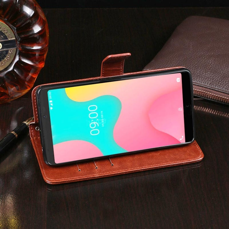 For Wiko Y60 idewei Crazy Horse Texture Horizontal Flip Leather Case with Holder & Card Slots & Wallet(Black) - More Brand by idewei | Online Shopping South Africa | PMC Jewellery | Buy Now Pay Later Mobicred