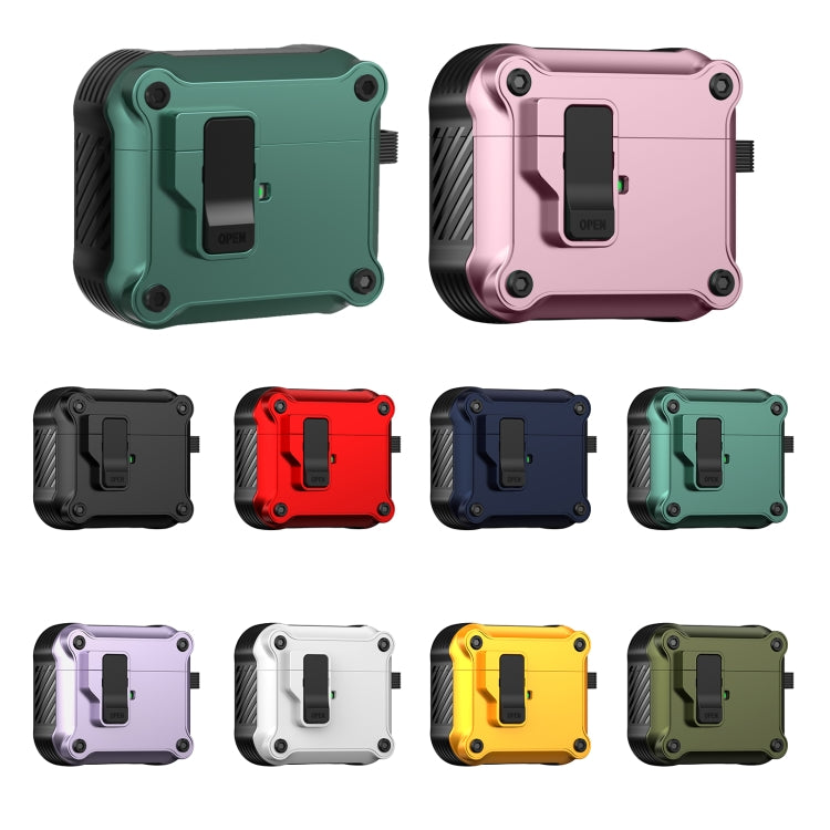 For AirPods 3 Eagle Shockproof Earphone Protective Case with Switch(Purple) - For AirPods 3 by PMC Jewellery | Online Shopping South Africa | PMC Jewellery | Buy Now Pay Later Mobicred