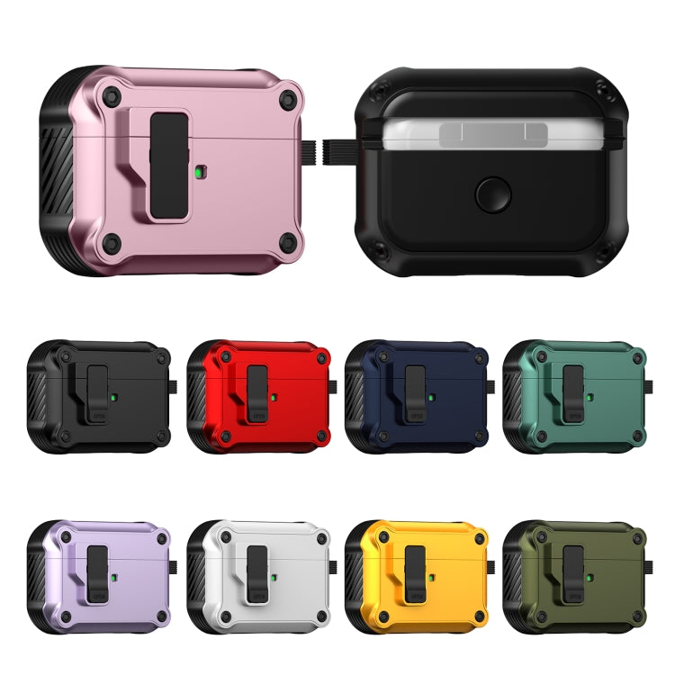 For AirPods Pro 2 Eagle Shockproof Earphone Protective Case with Switch(Pink) - For AirPods Pro 2 by PMC Jewellery | Online Shopping South Africa | PMC Jewellery | Buy Now Pay Later Mobicred