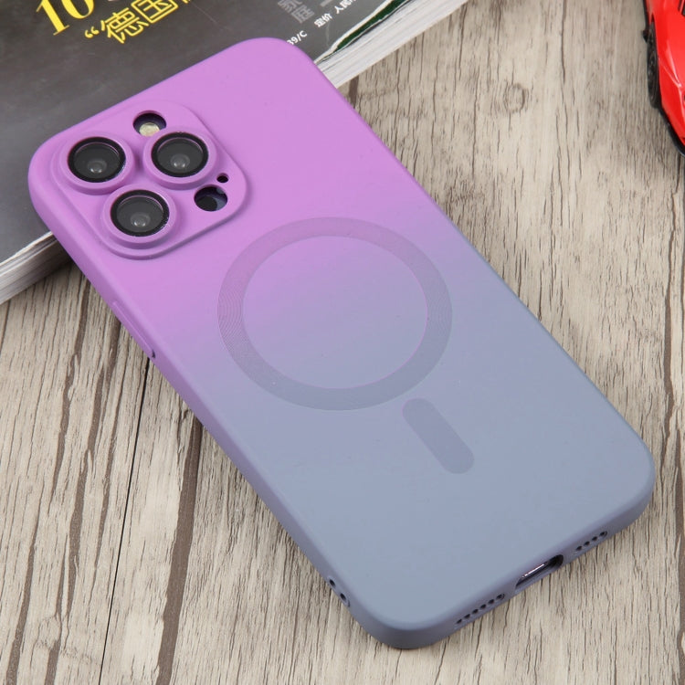 For iPhone 13 Pro Max Liquid TPU Silicone Gradient MagSafe Phone Case(Purple) - iPhone 13 Pro Max Cases by PMC TechLife | Online Shopping South Africa | PMC TechLife