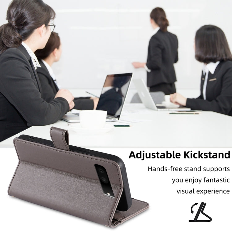 For Google Pixel 7 5G Sheep Texture Cross-body Zipper Wallet Leather Phone Case(Grey) - Google Cases by PMC TechLife | Online Shopping South Africa | PMC TechLife | Buy Now Pay Later Mobicred