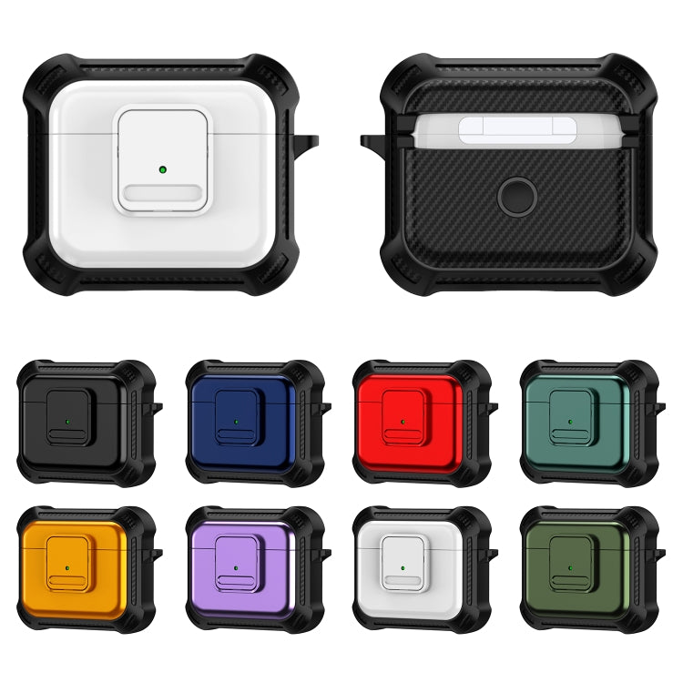 For AirPods 3 TPU + PC Shockproof Earphone Protective Case with Switch(Green) - free shipping - PMC Jewellery - Order now!