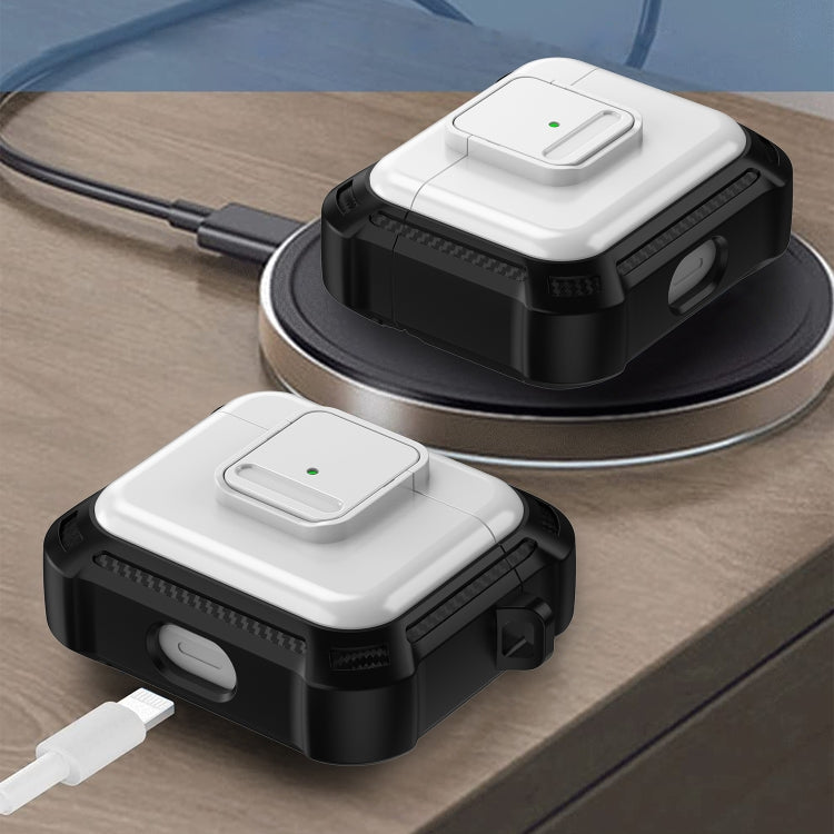 For AirPods 3 TPU + PC Shockproof Earphone Protective Case with Switch(Yellow) - For AirPods 3 by PMC Jewellery | Online Shopping South Africa | PMC Jewellery | Buy Now Pay Later Mobicred