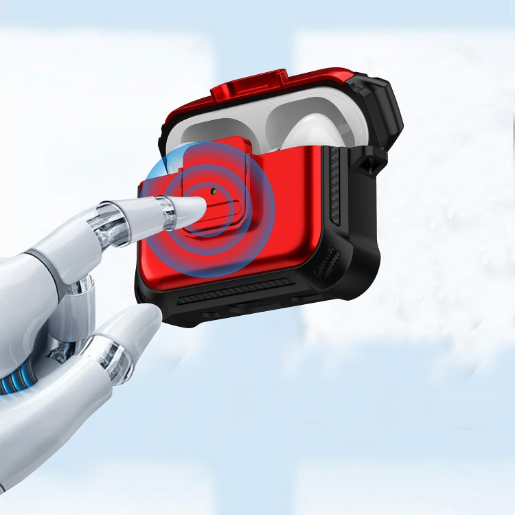 For AirPods Pro 2 TPU + PC Shockproof Earphone Protective Case with Switch(White) - For AirPods Pro 2 by PMC Jewellery | Online Shopping South Africa | PMC Jewellery | Buy Now Pay Later Mobicred