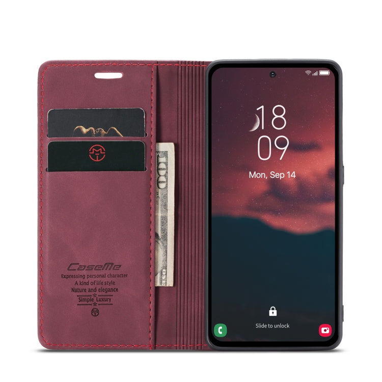 For Samsung Galaxy A54 CaseMe 013 Multifunctional Horizontal Flip Leather Phone Case(Wine Red) - free shipping - PMC TechLife - Order now!