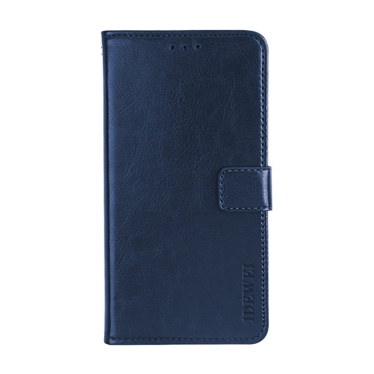 For Blackview A80 Pro idewei Crazy Horse Texture Horizontal Flip Leather Case with Holder & Card Slots & Wallet(Dark Blue) - More Brand by idewei | Online Shopping South Africa | PMC TechLife | Buy Now Pay Later Mobicred
