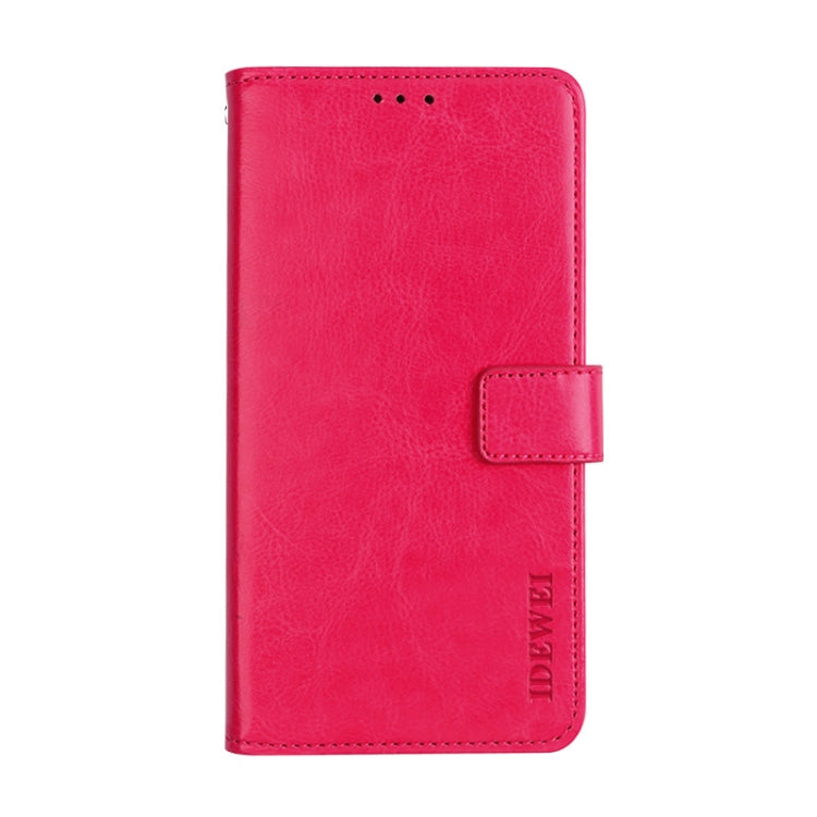 For Blackview A80 Pro idewei Crazy Horse Texture Horizontal Flip Leather Case with Holder & Card Slots & Wallet(Rose Red) - More Brand by idewei | Online Shopping South Africa | PMC TechLife | Buy Now Pay Later Mobicred