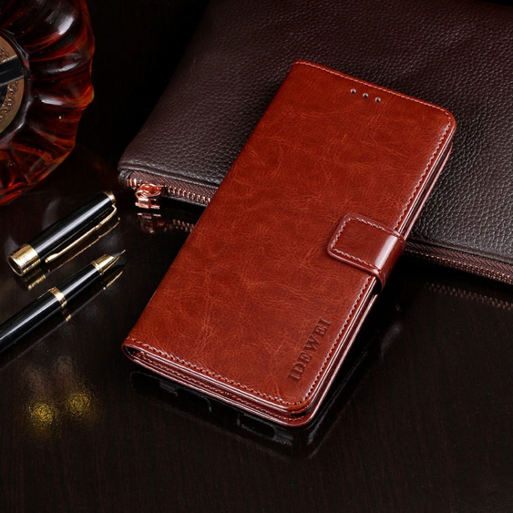 For Blackview BV6100 idewei Crazy Horse Texture Horizontal Flip Leather Case with Holder & Card Slots & Wallet(Brown) - More Brand by idewei | Online Shopping South Africa | PMC TechLife | Buy Now Pay Later Mobicred