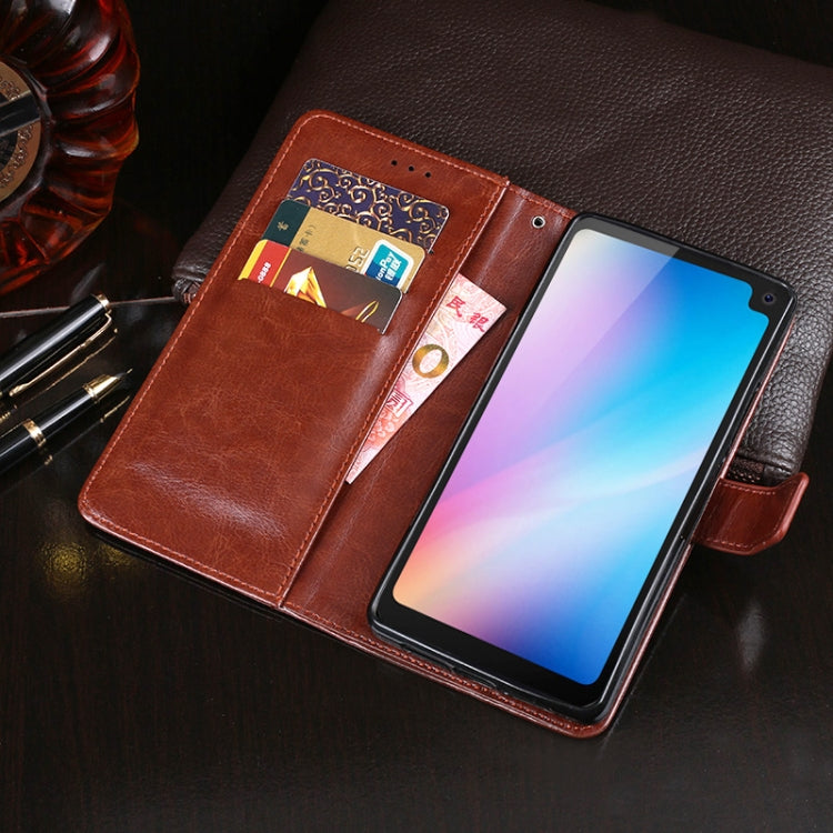 For Blackview BV6100 idewei Crazy Horse Texture Horizontal Flip Leather Case with Holder & Card Slots & Wallet(Brown) - More Brand by idewei | Online Shopping South Africa | PMC TechLife | Buy Now Pay Later Mobicred