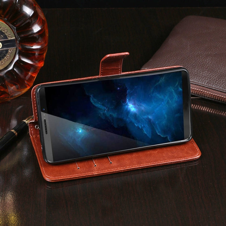 For Cubot J5 idewei Crazy Horse Texture Horizontal Flip Leather Case with Holder & Card Slots & Wallet(Sky Blue) - free shipping - PMC Jewellery - Order now!